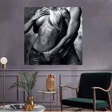 Amazon.com: Arte de pared de hombre desnudo y mujer, póster sexy, pintura  de cuerpo para mujer, pinturas en lienzo para dormitorio, baño, 19.7 x 19.7  in, sin marco, G : Hogar y Cocina