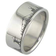 Men S Laser Carved Titanium Ultimate Deer Hunting Ring Hunting Wedding Rings Hunting Wedding Titanium Wedding Rings
