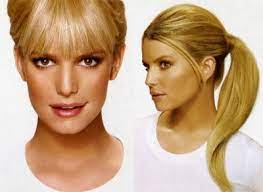 Aisi queens clip in bangs hair extensions human hair air bangs/fringe hairpiece black color with temple hand made tied bangs for women 3.3 out of 5 stars 1,943. Jessica Simpson Has Her Own Wig And Hair Extension Line Would You Believe Those Are Clip In Bangs Hair Pieces Wigs Hair