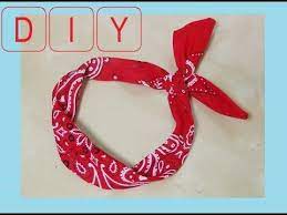 diyボンドで作るうさみみカチューシャ バンダナ no sew bandana hair band youtube バンダナ カチューシャ 作り方 うさ耳