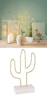 Cactus Lumineux En Metal Dore Maisons Du Monde Cactus Decor Home Decor Styles Place Card Holders