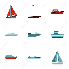 Introducción al transporte marítimo internacional. Iconos De Transporte Maritimo Ilustracion Plana De 9 Iconos Del Vector De Transporte Maritimo Para La Web Ilustraciones Vectoriales Clip Art Vectorizado Libre De Derechos Image 65556222
