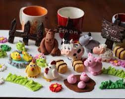 fondant chicken coop cake decoration retirement party birthday etsy farm animal cakes birthday cake decorating animal cake