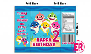 Sing, dance and color wonderful images baby shark, pinkfong and other popular characters from music videos on youtube channel. Free Baby Shark Chip Bag Ellierosepartydesigns Com
