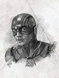 Quick Sketch 30 Min Of Ezra Miller As The Flash In Justice League Just For Fun I Hope You Like It Visit Movie Artwork Justice League Justice League Flash