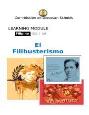 Halos kasinlaki sila ng mga uwak. Q4 El Filibusterismo 1 For Editing Docx 2015 Commission On Diocesan Schools Learning Module Filipino G10 Q4 El Filibusterismo Commission On Diocesan Course Hero