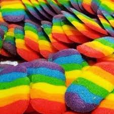 These lidah kucing cookies are thin and crispy. Biskut Lidah Kucing Rainbow Cookies Shopee Malaysia