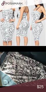 Money Print Bodycon Dress With Images Printed Bodycon Dress Money Dress Dresses