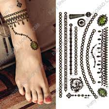 In india an anklet is worn by more than most women as it symbolizes feminine beauty. Freeshipping Temporary Accessories Jewelry Tattoo Stickers Chain Necklace Sexy Foot Body Art Usa Vintage Famous Brand Necklace Platinum Vintage Wedding Hair Combsvintage Crystal Bead Necklace Aliexpress