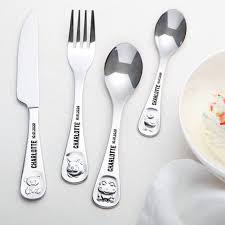 Stainless steel kitchen utensil set australian animals for kids. Personalised Stainless Steel Kids Cutlery Sets
