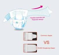 Non-Woven Fabric Soft Breathable Baby Diaper Baby Nappy