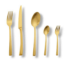 4x tafelmesser 4x tafelgabeln 4x tafellöffel 4x kaffeelöffel bestellen sie ihr fuga matt besteck noch heute und erhalten sie ihre. Echtwerk Besteck Set Avelino 20tlg Gold Kaufland De