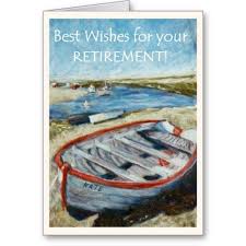 Retirement Good Wishes Card Rowing Boat Card Zazzle Com Best Wishes Card 50th Birthday Cards Boat Card