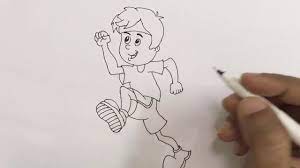 How To Draw A Boy Running Step By Step - Youtube