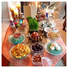 A Beautifully Set Haft Sin Table سفره هفت سین Nowruz Table Norooz Haft Seen