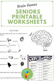 Playing games and puzzles like the ones below are an easy way to help aid communication & help stimulate the memory of a person with dementia without being to physical. 10 Best Brain Games Seniors Printable Worksheets Printablee Com