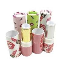 [Hot Item] Customized Logo Cylinder Paper Cosmetic Box with Lipstick  Packaging Box