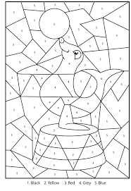 Free Printable Silly Seal Colour By Numbers Activity For Kids Maleboger Aktiviteter For Born Farver