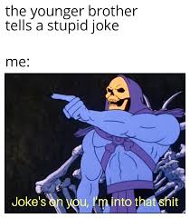 Maybe you would like to learn more about one of these? Younger Brother Stupid Of Jokes Meme