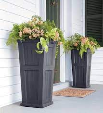 Lexington Tall Self Watering Planter Traditional Outdoor Pots And Planters By Plow Hearth Houzz Outdoor Planters Tall Planters Outdoor Decor