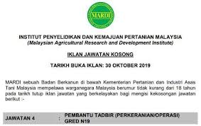 Jawatan kosong kosong terkini di malaysia dari syarikat terpercaya. Jawatan Kosong Mardi Institut Jawatan Kosong Malaysia Facebook