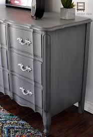 French Provincial Makeover Gray Painted Furniture Grey Painted Furniture Refurbished Furniture