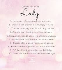The Definition Of A Lady Pity Party Inspiration Words