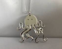 Collier De Fourche Poulpe Argenterie Octopus Fourchette Collier Pendentif Fourchette Cuillere Bijoux Fork Jewelry Silverware Jewelry Octopus Jewelry