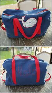 Sac Week End Boston Cousu Par B Myglory Tissu S Utilise S Tissus Coton Eventail Et Bachette Montsegur Bleu Marine Mondial Tissus Patron Sacotin