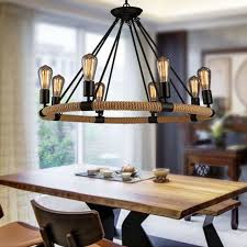 Rustic Led Pendant Light Chandelier Rope Indoor Lighting Ceiling Fixtures For Sale Online Ebay