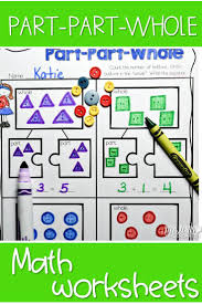 Part Part Whole Math Center For Kindergarten Students Will Count Objects And Add Them Together Kindergarten Math Kindergarten Math Printables Math Worksheets