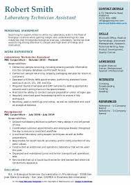 Laboratory Technician Resume Samples | Qwikresume