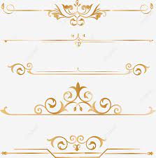 Gold Dividing Line Border Golden Gold Png And Vector With Transparent Background For Free Download Wedding Album Cover Digital Frame Wedding Symbols