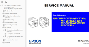 Epson promotes a rapid print rate of 24 web pages per min and a paper tray that stores 250 sheets. Epson Wf C5210 Wf C5290 Wf C5710 Wf C5790 Et 8700 Printers Service Manual New 52101 Service Manuals Download Service