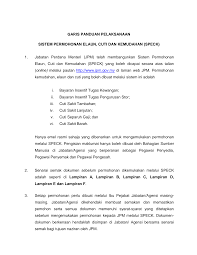 Cuti bermakna sebarang tempoh seseorang staf itu dibenarkan meninggalkan tugasnya dan peninggalan tugas itu tidak dikira sebagai putus perkhidmatan atau berhenti kerja. Https App Jpm Gov My Speck Modules Garis 20panduan 20speck Garis 20panduan 20speck Pdf