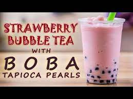 How To Make A Strawberry Bubble Tea With Bubble Tea Supply Strawberry Flavor Powder Bubble Tea Recipe Strawberry Bubble Tea Recipe Bubble Tea Supplies
