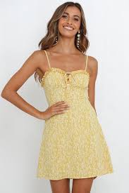 Short Yellow Summer Dresses For Women In 2020 Short Sundress Summer Dresses For Women Yellow Dress Summer