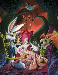 Delante De La Casa Habia Una Mesa Situada Bajo La Sombra De Un Arbol Y En Ella E Alice In Wonderland Animated Alice In Wonderland Alice In Wonderland Tea Party