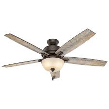 Hunter Donegan 60 In Satin Bronze Led Indoor Residential Ceiling Fan With Light Kit Included 5 Blade Lowes Com In 2020 Ceiling Fan With Light Ceiling Fan Bronze Ceiling Fan