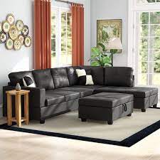 All living room chairs coffee & accent tables couches & sofas custom couches & sofas ottomans & benches recliners sectional sofas tv l shaped couch. Camel Leather Sofa Sectional Wayfair