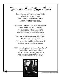 Rosa Black History Poems Black History Activities Black History Month Activities
