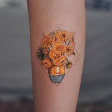 Roses are not just a beautiful flower but are popular choice for both women and men for a tattoo since the 1930's; Van Gogh S Sunflowers Tattoo By Marcela Badolatto