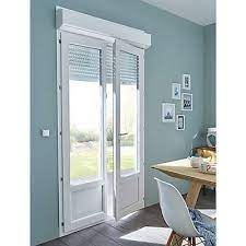 Securiser une porte de garage sectionnelle. Porte Fenetre Pvc 2 Vantaux Tirant Droit Avec Volet Roulant Motorise Grosfillex Blanc 140 X H 215 Cm Uw 1 3 Castorama