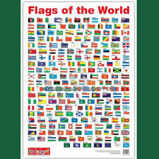 World Map Flags Chart South Australian Souvenirs