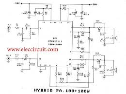Stk4231ii 2 Channel 100w Stereo Audio Amplifier Circuit Elec Circuit Com Audio Amplifier Stereo Amp Amplifier