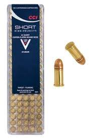 CCI 0027 Varmint 22 Short SLEEVE Copper Plated Round Nose 29 GR 500 per box