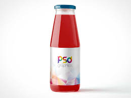 Download Juice Bottle With Glass Body Psd Mockup Psd Mockups