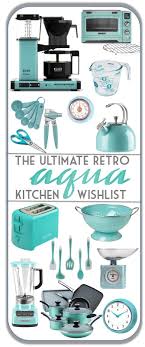 the ultimate retro aqua kitchen