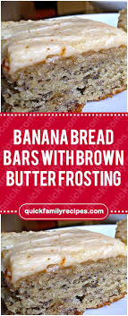 Banana Bread Bars With Brown Butter Frosting Banana Bread Bars Easyrecipe Delicious Foodlover Homec Banana Bread Bars Sour Cream Recipes Banana Recipes