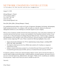 network engineer cover letter sample